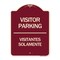 Signmission Bilingual Reserved Parking Visitor Parking Visitantes Solamente Alum Sign, 24" x 18", BU-1824-24300 A-DES-BU-1824-24300 - alternate 1